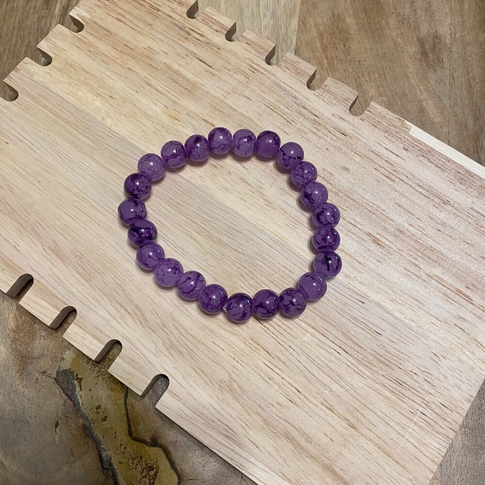 VOILET VEINS BEADED BRACELET